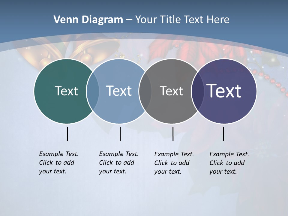Niebieski Kwiat Wst PowerPoint Template