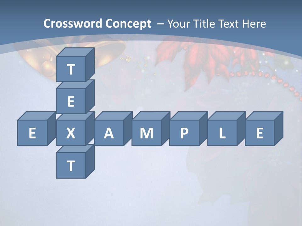 Niebieski Kwiat Wst PowerPoint Template