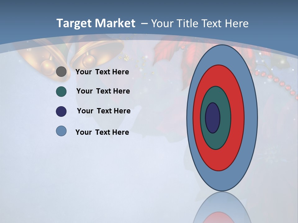 Niebieski Kwiat Wst PowerPoint Template