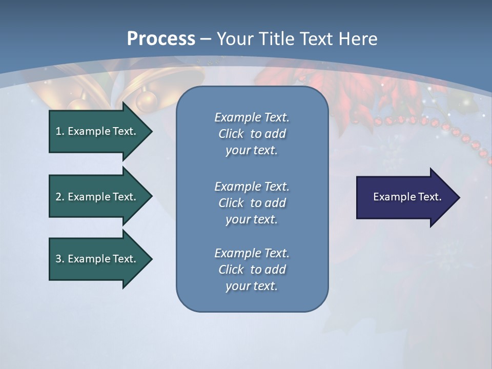 Niebieski Kwiat Wst PowerPoint Template