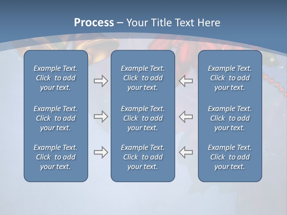 Niebieski Kwiat Wst PowerPoint Template