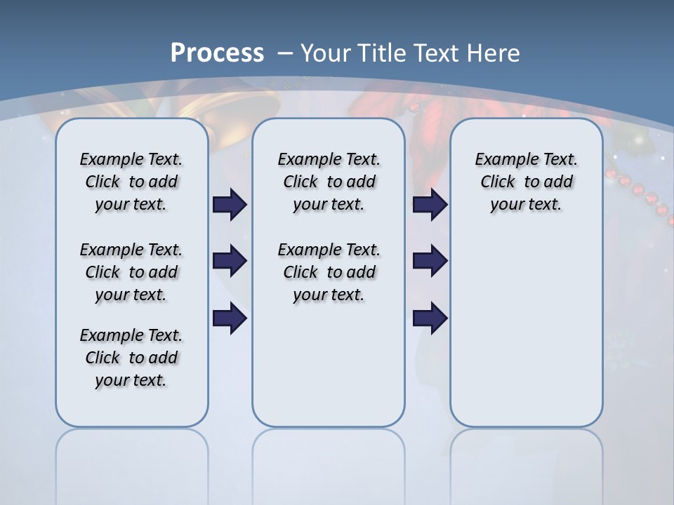 Niebieski Kwiat Wst PowerPoint Template