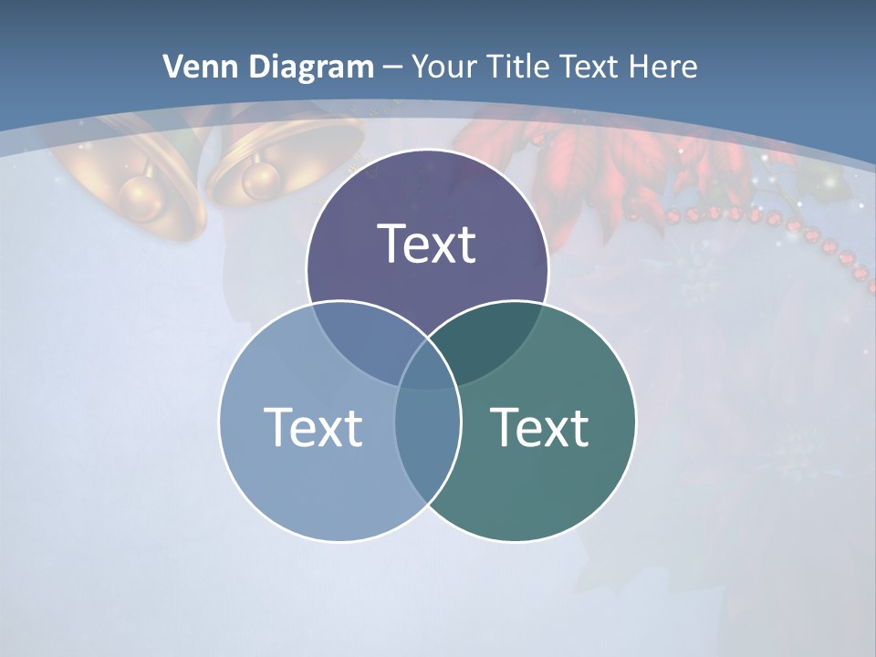 Niebieski Kwiat Wst PowerPoint Template