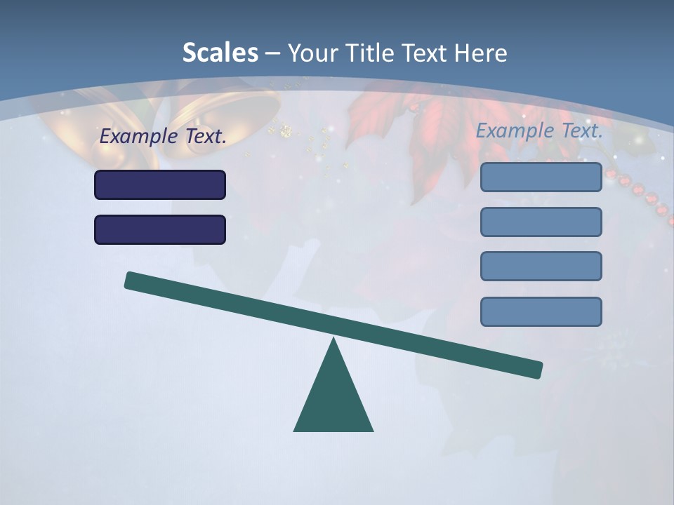 Niebieski Kwiat Wst PowerPoint Template