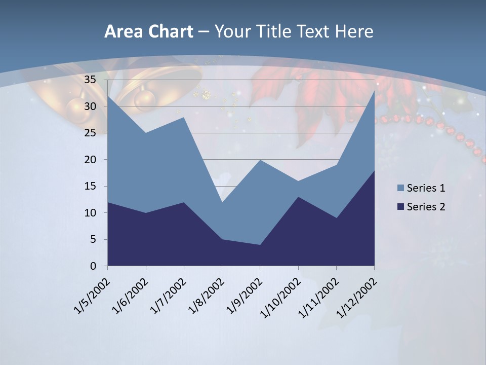 Niebieski Kwiat Wst PowerPoint Template