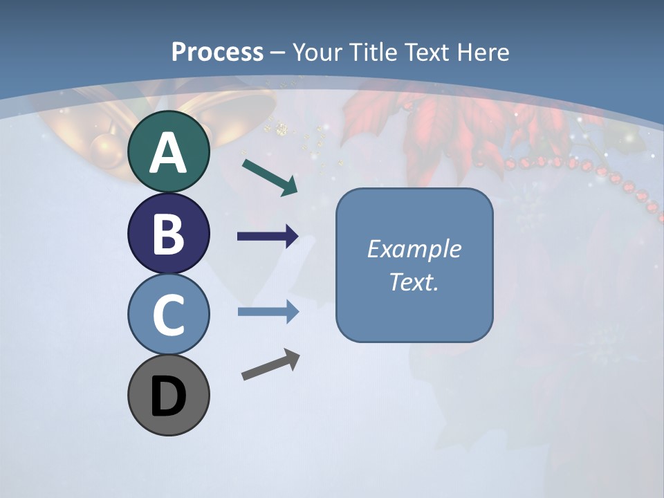 Niebieski Kwiat Wst PowerPoint Template