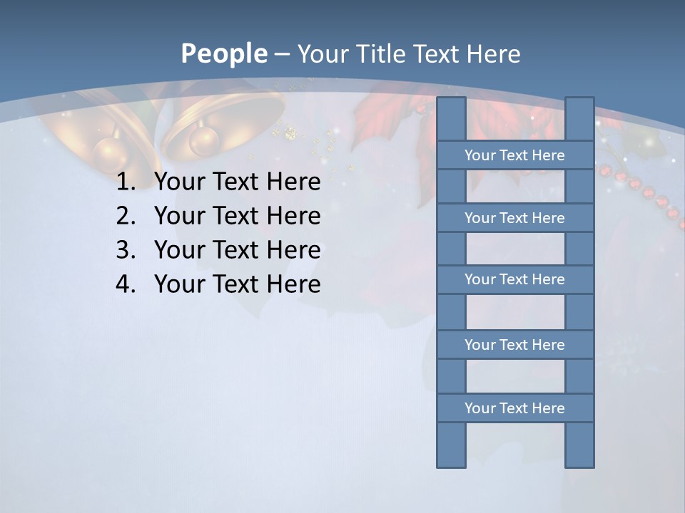 Niebieski Kwiat Wst PowerPoint Template