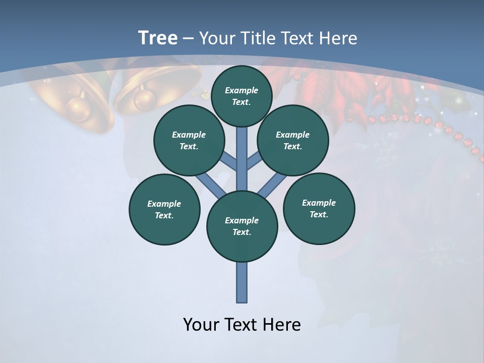 Niebieski Kwiat Wst PowerPoint Template