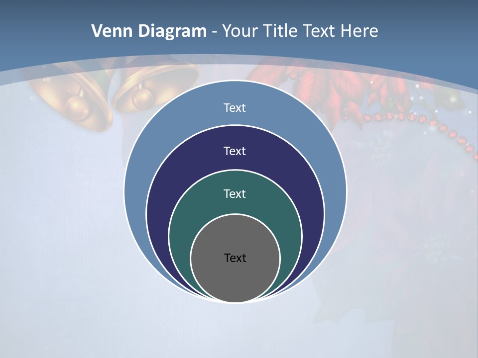 Niebieski Kwiat Wst PowerPoint Template