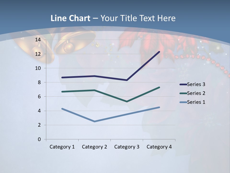 Niebieski Kwiat Wst PowerPoint Template