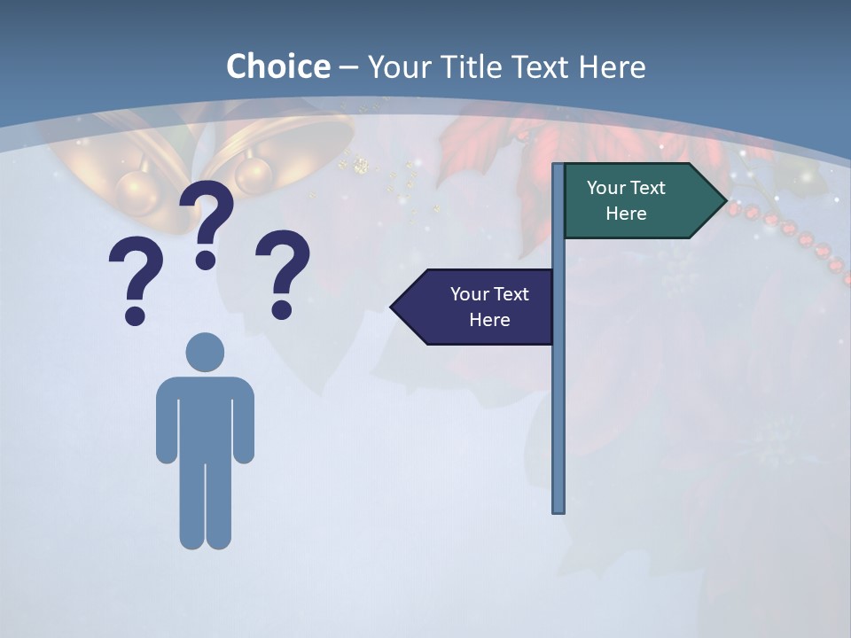 Niebieski Kwiat Wst PowerPoint Template