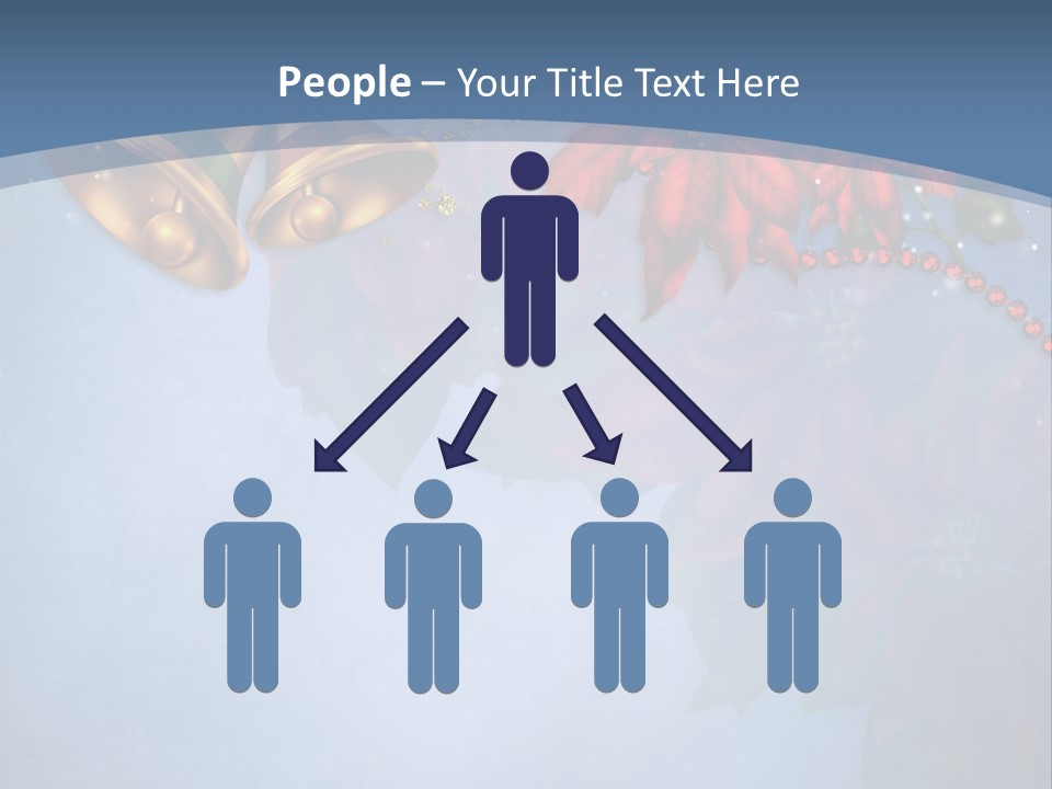 Niebieski Kwiat Wst PowerPoint Template