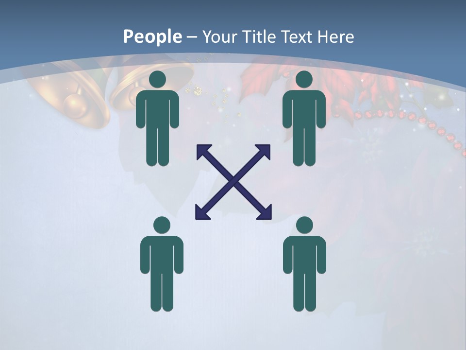 Niebieski Kwiat Wst PowerPoint Template