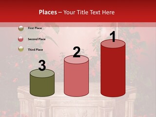 Czerwony Ilustracja Podium PowerPoint Template