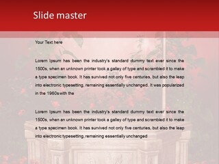 Czerwony Ilustracja Podium PowerPoint Template