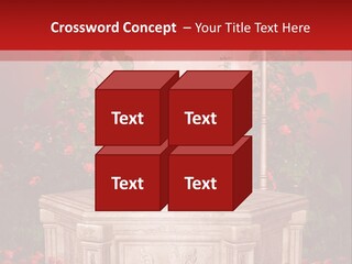 Czerwony Ilustracja Podium PowerPoint Template
