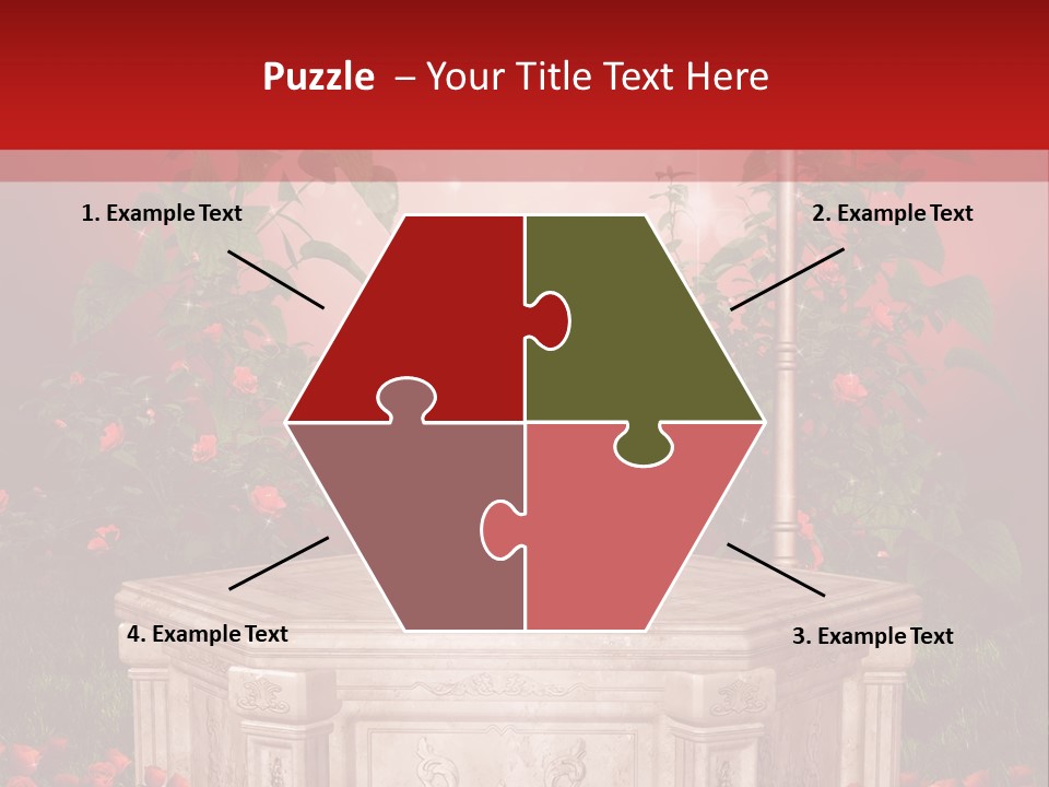 Czerwony Ilustracja Podium PowerPoint Template