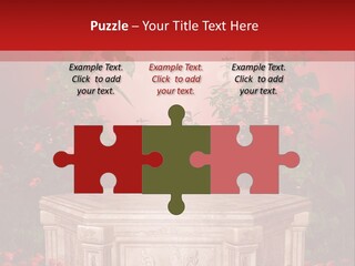 Czerwony Ilustracja Podium PowerPoint Template