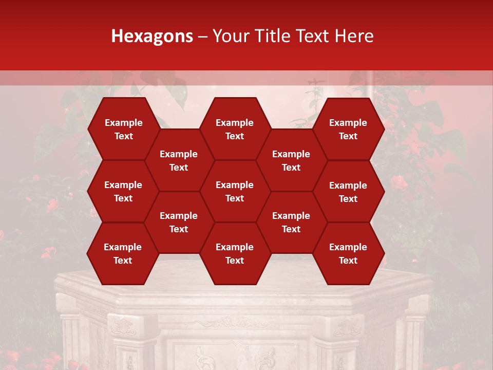 Czerwony Ilustracja Podium PowerPoint Template