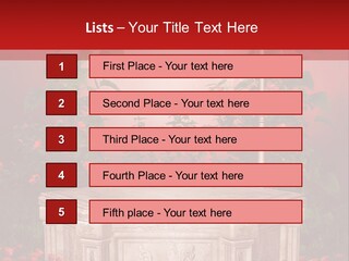 Czerwony Ilustracja Podium PowerPoint Template