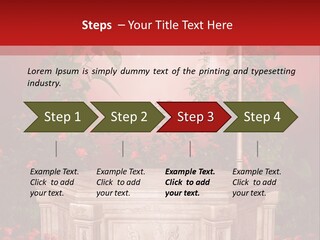 Czerwony Ilustracja Podium PowerPoint Template