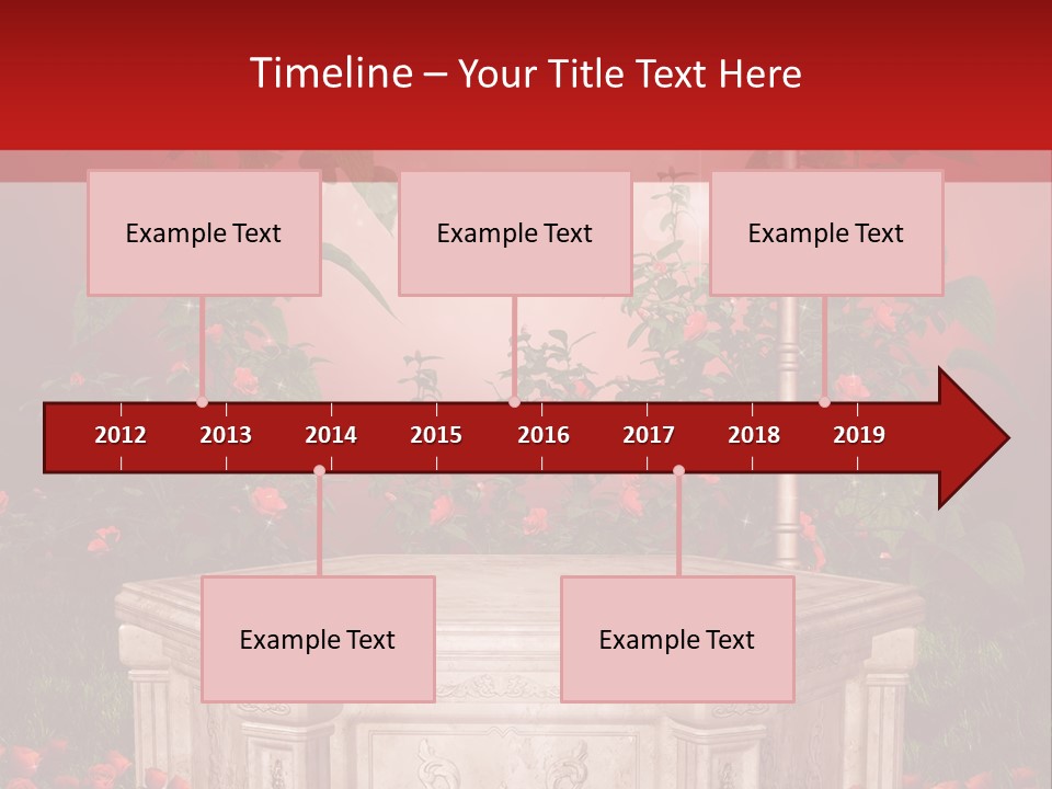 Czerwony Ilustracja Podium PowerPoint Template