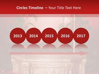 Czerwony Ilustracja Podium PowerPoint Template