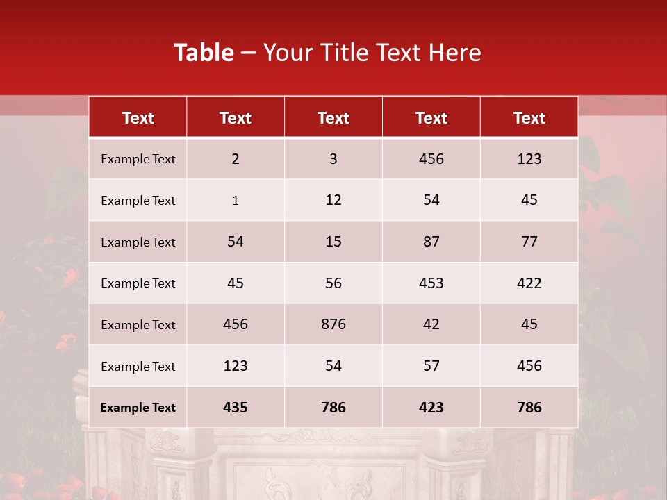 Czerwony Ilustracja Podium PowerPoint Template