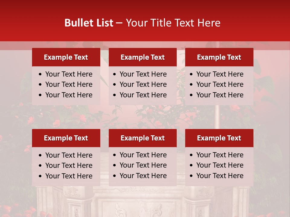 Czerwony Ilustracja Podium PowerPoint Template