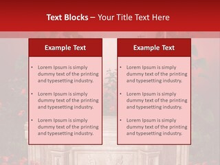 Czerwony Ilustracja Podium PowerPoint Template