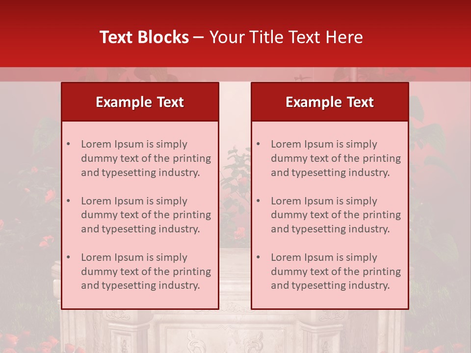 Czerwony Ilustracja Podium PowerPoint Template