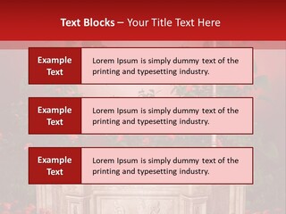 Czerwony Ilustracja Podium PowerPoint Template