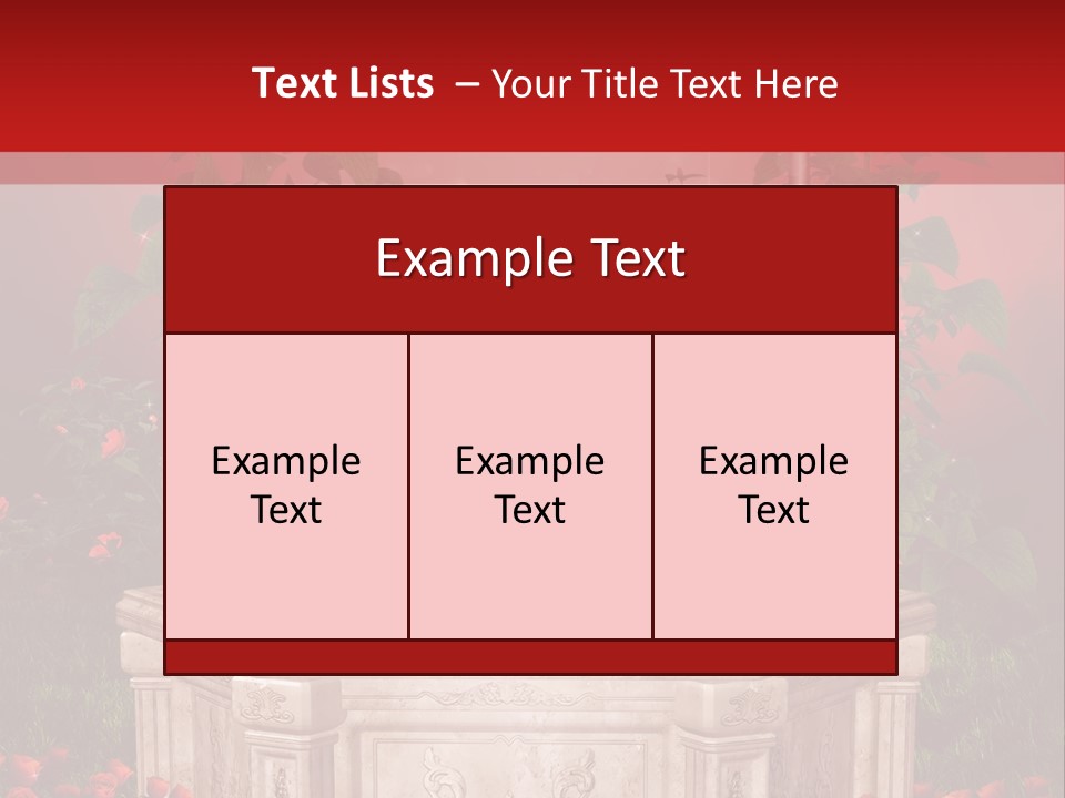 Czerwony Ilustracja Podium PowerPoint Template