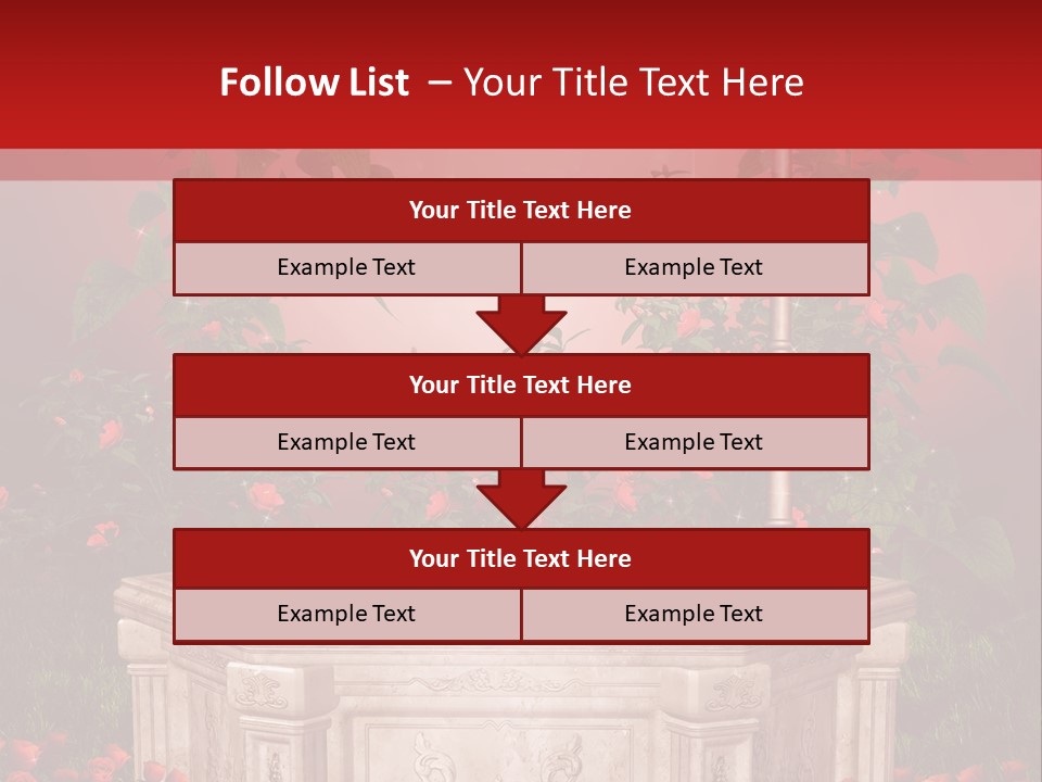 Czerwony Ilustracja Podium PowerPoint Template