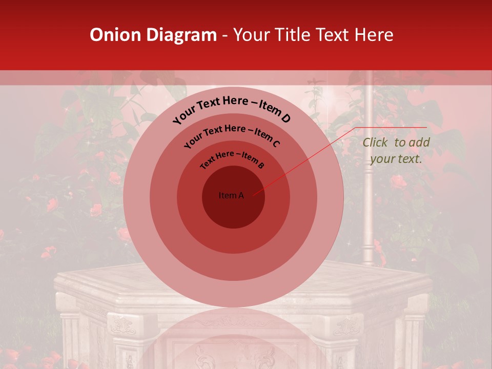 Czerwony Ilustracja Podium PowerPoint Template