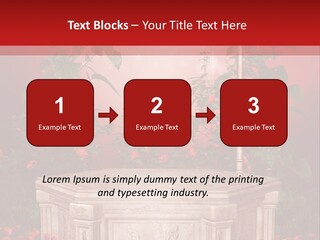 Czerwony Ilustracja Podium PowerPoint Template