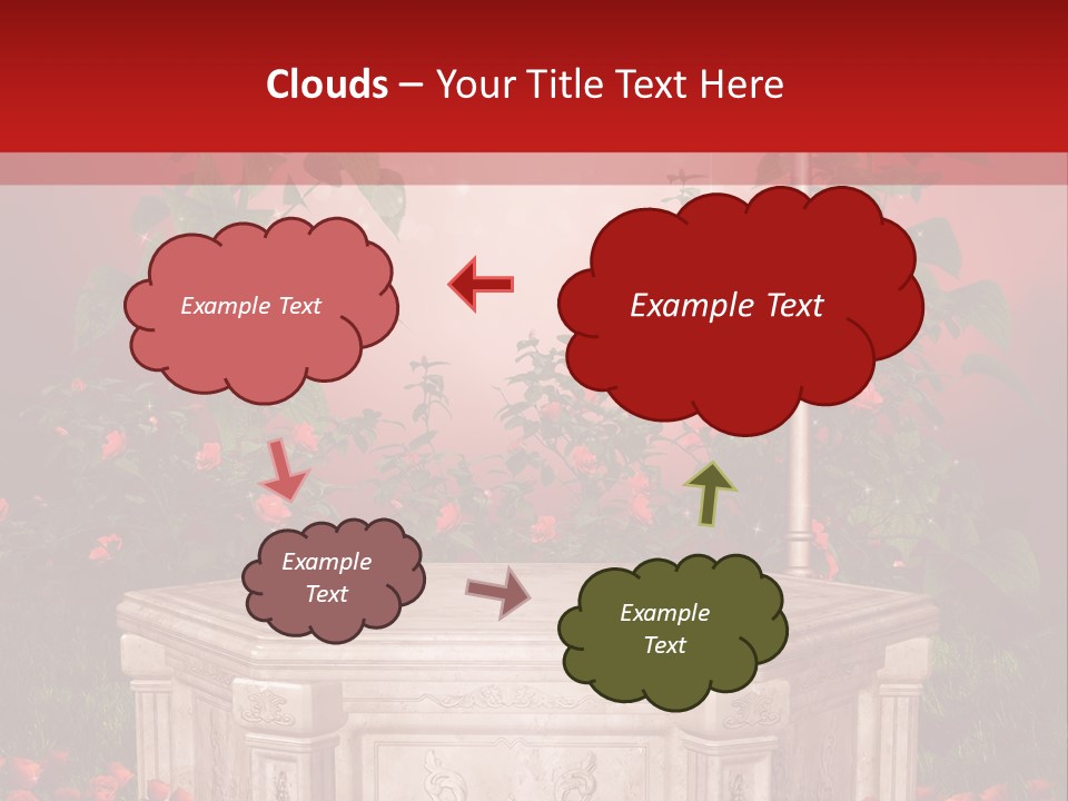 Czerwony Ilustracja Podium PowerPoint Template