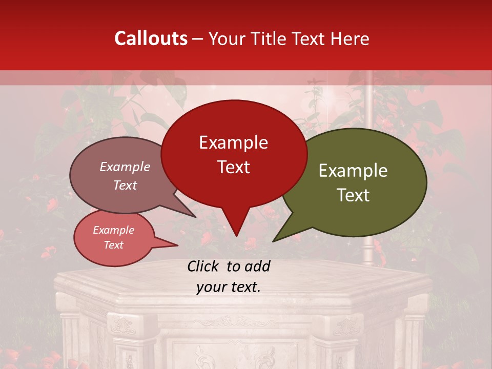 Czerwony Ilustracja Podium PowerPoint Template