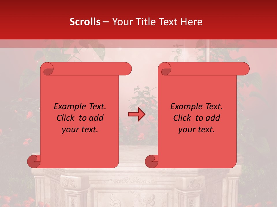 Czerwony Ilustracja Podium PowerPoint Template