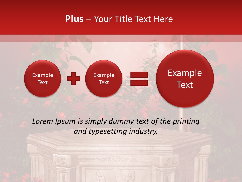 Czerwony Ilustracja Podium PowerPoint Template