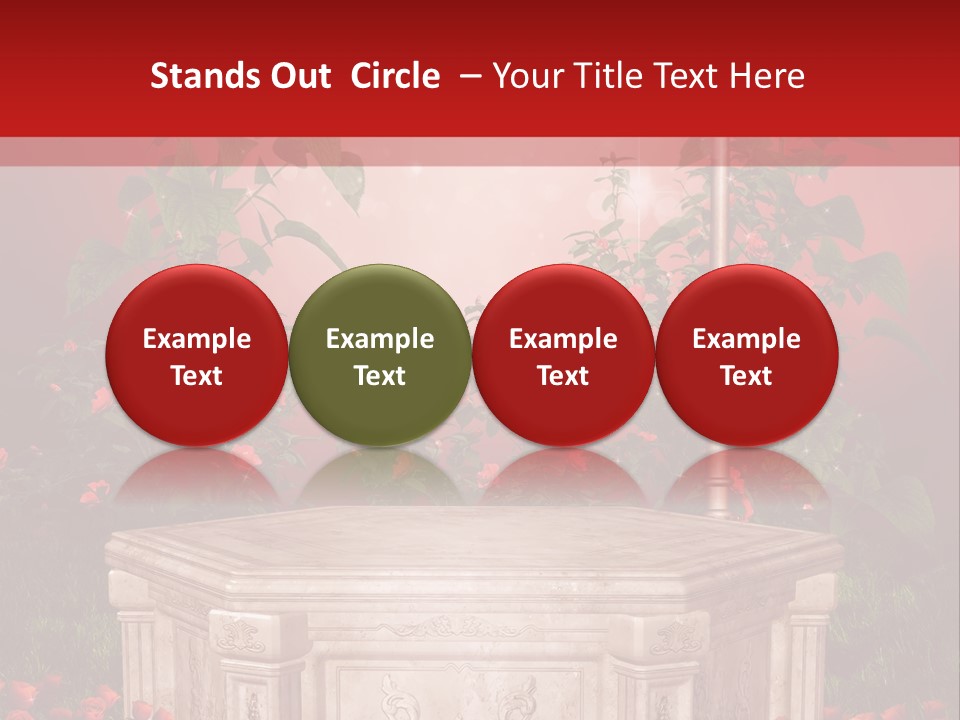 Czerwony Ilustracja Podium PowerPoint Template