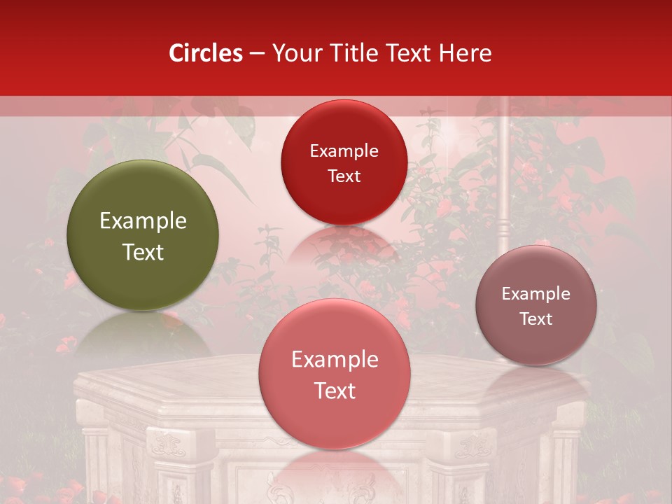 Czerwony Ilustracja Podium PowerPoint Template