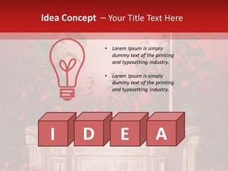 Czerwony Ilustracja Podium PowerPoint Template