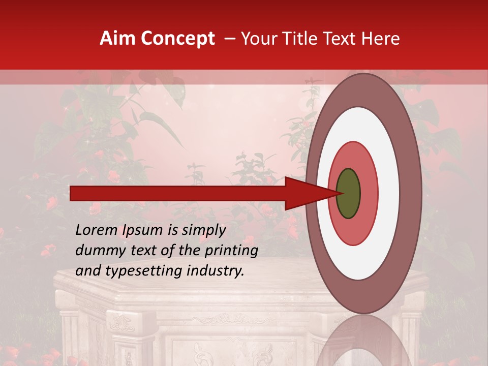 Czerwony Ilustracja Podium PowerPoint Template