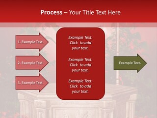 Czerwony Ilustracja Podium PowerPoint Template