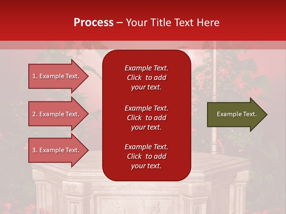 Czerwony Ilustracja Podium PowerPoint Template