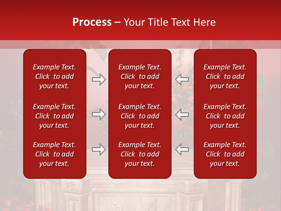 Czerwony Ilustracja Podium PowerPoint Template