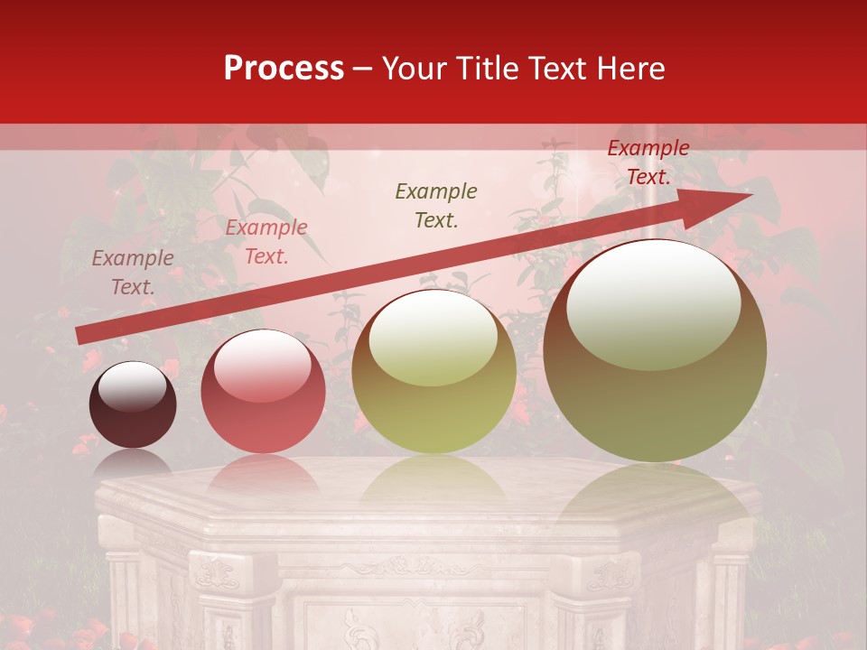 Czerwony Ilustracja Podium PowerPoint Template