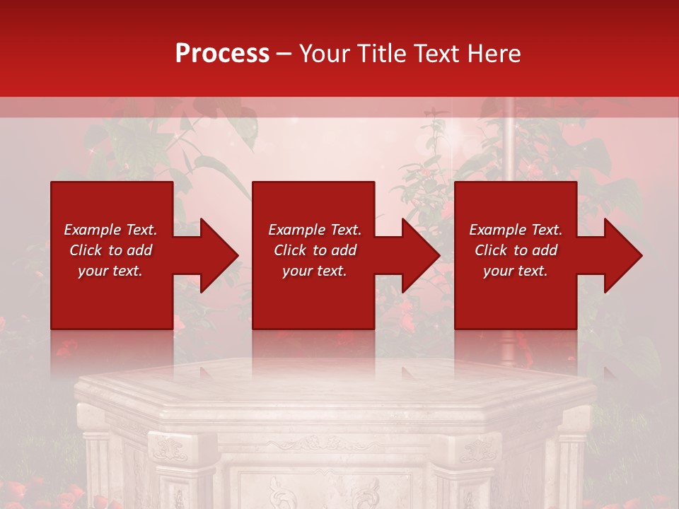 Czerwony Ilustracja Podium PowerPoint Template