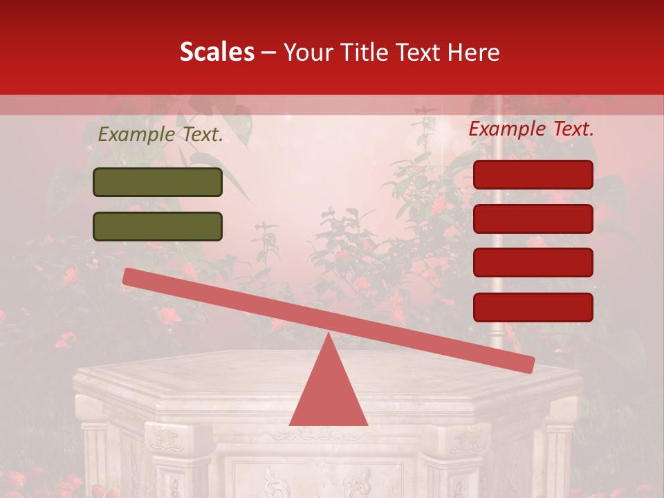 Czerwony Ilustracja Podium PowerPoint Template